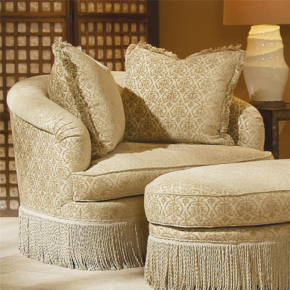 Century Elegance LTD51228 Swivel Chair with Fringed Base Baer's